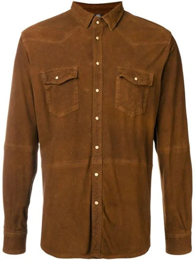 Eleventy Fitted Button Shirt - Brown
