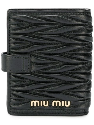 Miu Miu Matelassé Small Wallet - Black