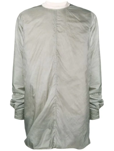 Rick Owens Rear Zipped Jacket In Grey
