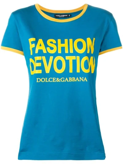 Dolce & Gabbana Print T-shirt In Blue