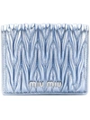 Miu Miu Matelassé Wallet - Blue