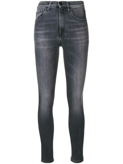 Marcelo Burlon County Of Milan Slim Faded Jeans In Black