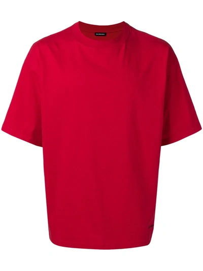 Balenciaga Embroidered Logo T In Red