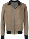 Barba Contrast Hem And Cuffs Jacket - Neutrals