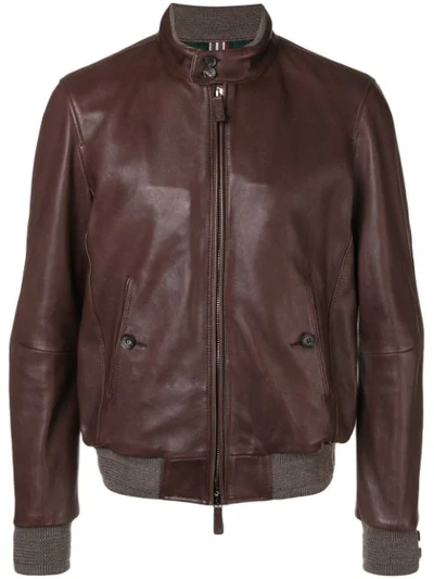 Jacob Cohen Relaxed Bomber Jacket - Brown