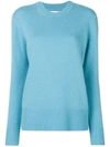 Calvin Klein Long-sleeve Fitted Sweater In Blue
