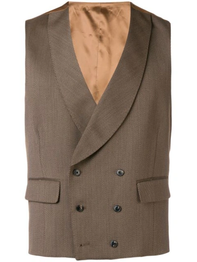 Gabriele Pasini Double Breasted Waistcoat - Brown