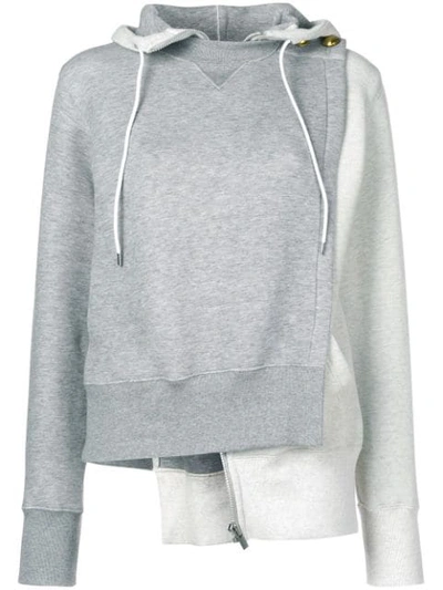 Sacai Asymmetric Sweater In Grey