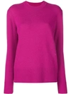 Calvin Klein Long-sleeve Fitted Sweater In Pink