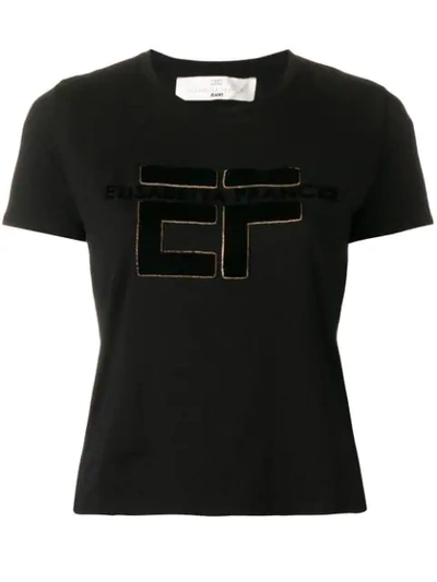 Elisabetta Franchi Logo T-shirt - Black