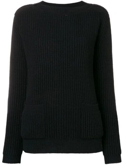 Marc Jacobs Wool-cashmere Boatneck Sweater In Black