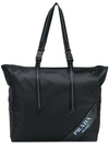 Prada Large Top Handle Tote In Black