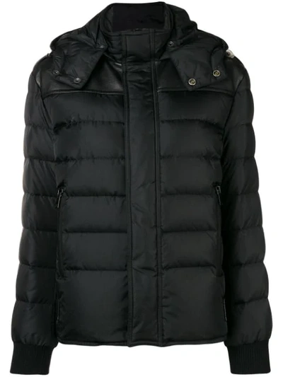 Saint Laurent Hooded Puffer Jacket In Black