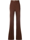 Chloé Flared Trousers In Brown