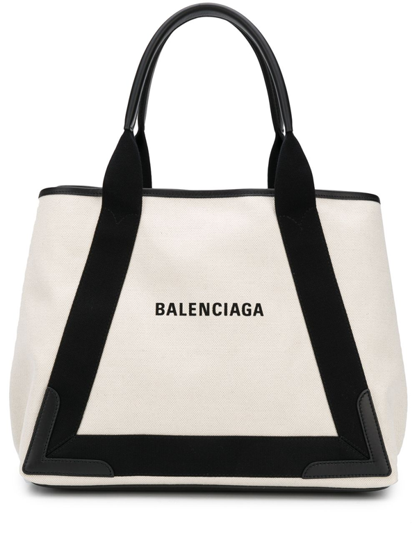 balenciaga navy medium cabas