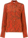 Chloé Abstract Print Shirt In Red
