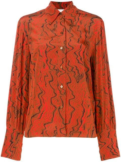 Chloé Abstract Print Shirt In Red