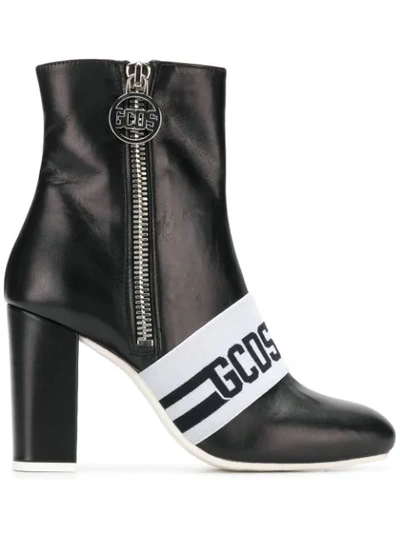 Gcds High Band Ankle Boots In Black