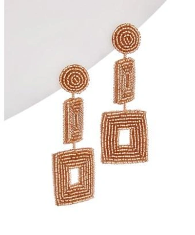 Kenneth Jay Lane Plated Double Square Drop Earrings In Nocolor