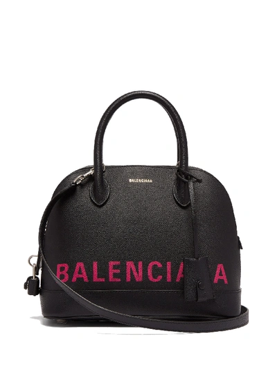 Balenciaga Ville S Handbag With Shoulderstrap In Nero/rosa