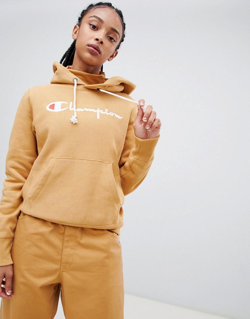 champion script logo boyfriend hoodie