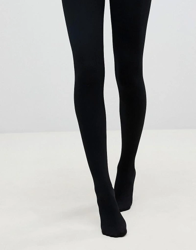 Pretty Polly 200 Denier Fleecy Opaque Tights In Black - Black