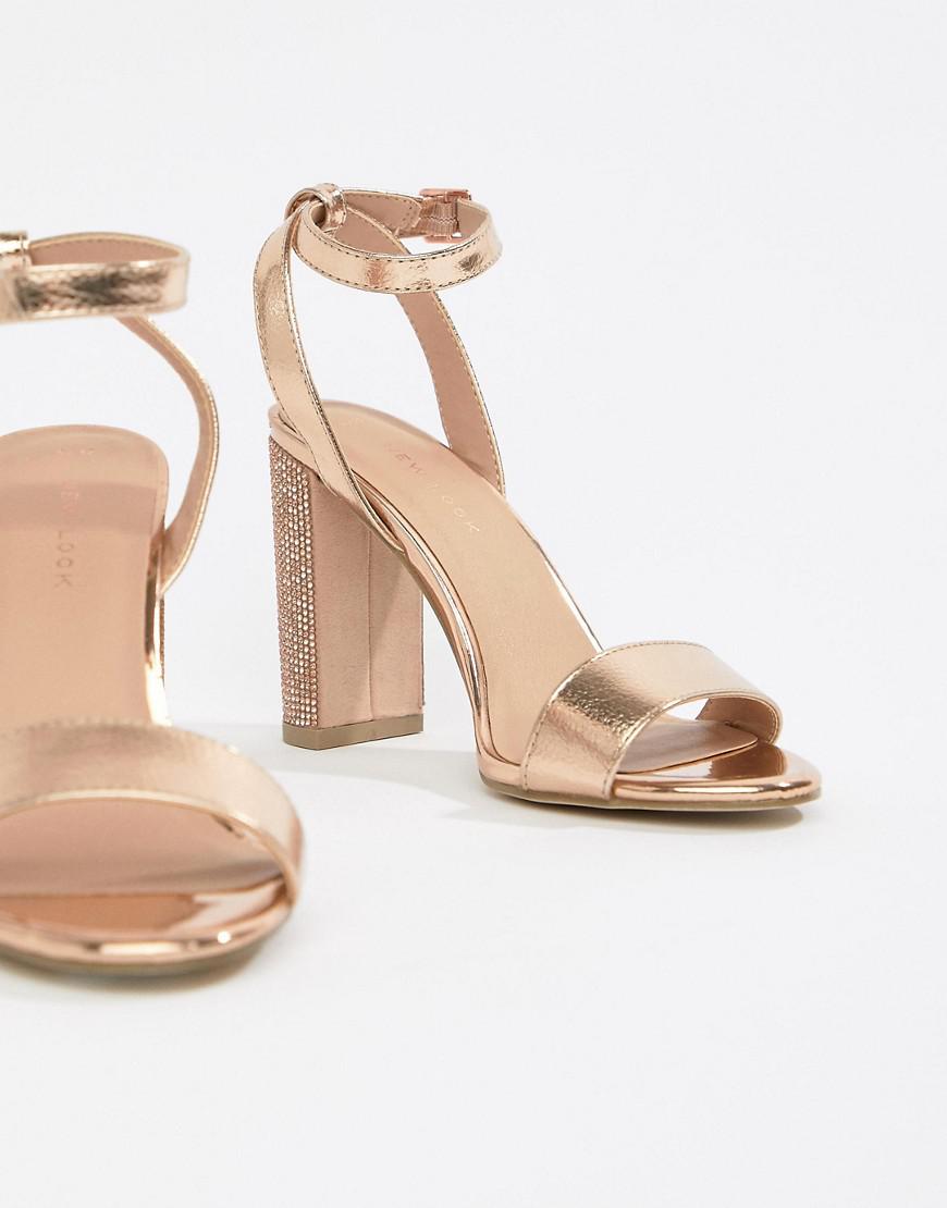 new look gold sandals