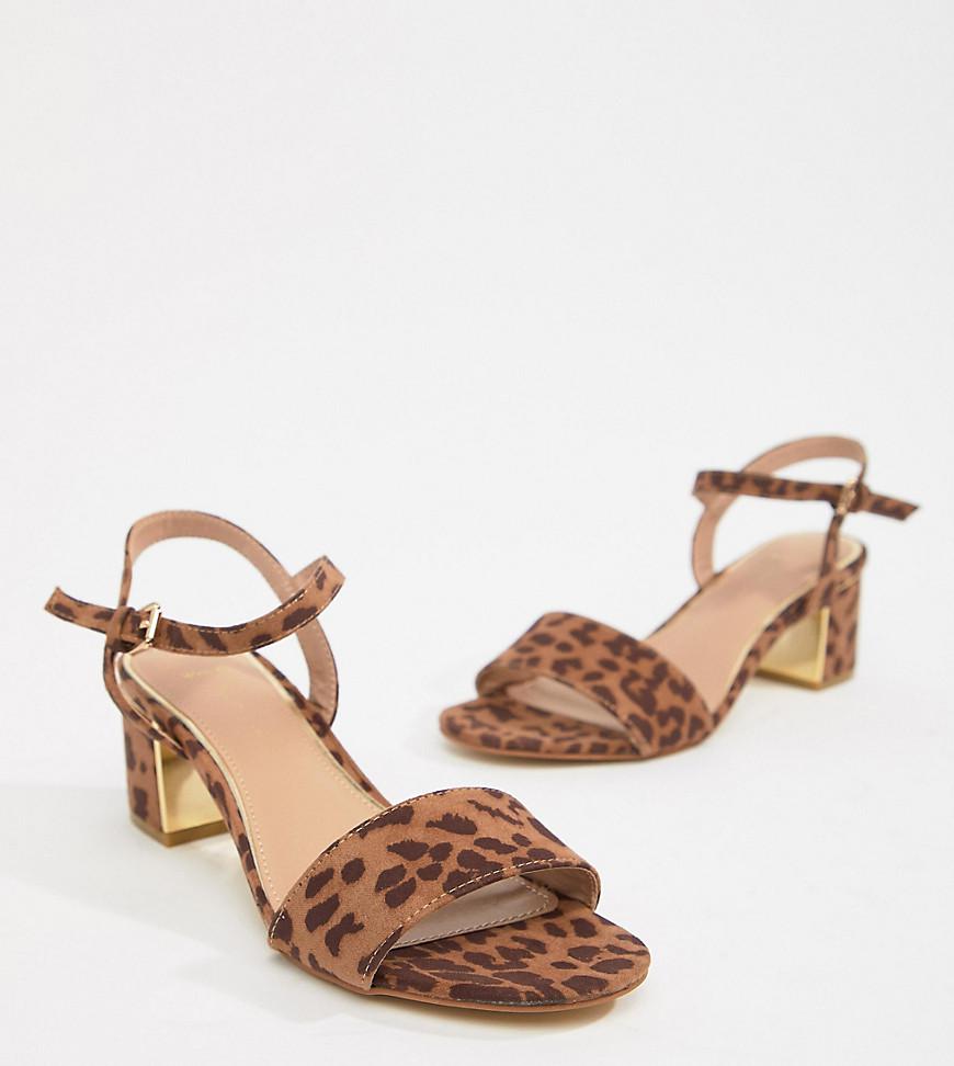 new look wide fit block heel sandals