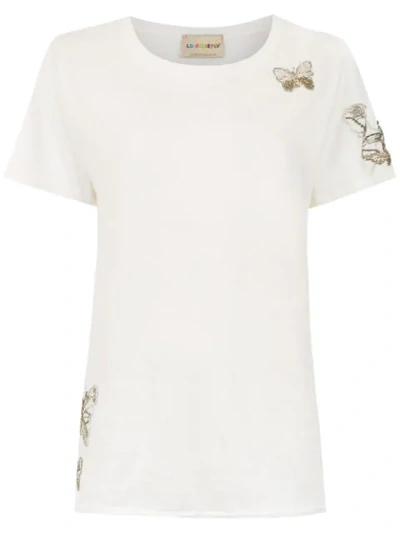 Andrea Bogosian Embroidered T In White