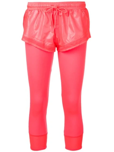 Adidas By Stella Mccartney Layered Shorts Tights - Pink