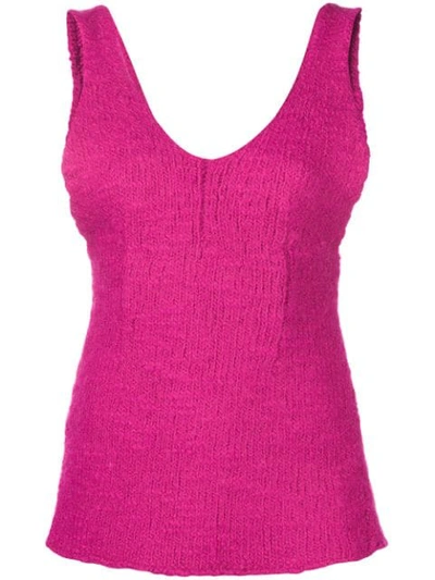 Marni Layered Knit Top - Pink
