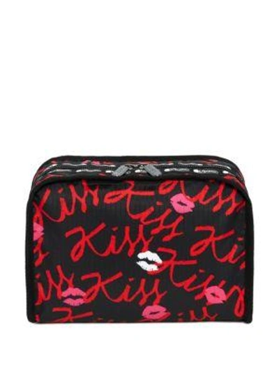 Lesportsac Alber Elbaz X  Extra-large Ivy Cosmetic Bag In Black Red