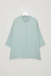 Cos Draped Wide-fit Shirt In Green
