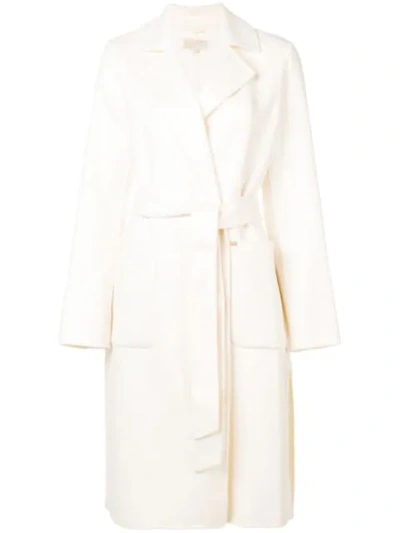 Michael Michael Kors Patch-pocket Tie Wast Coat In White