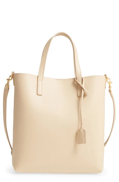 Saint Laurent Toy Shopping Leather Tote In Poudre