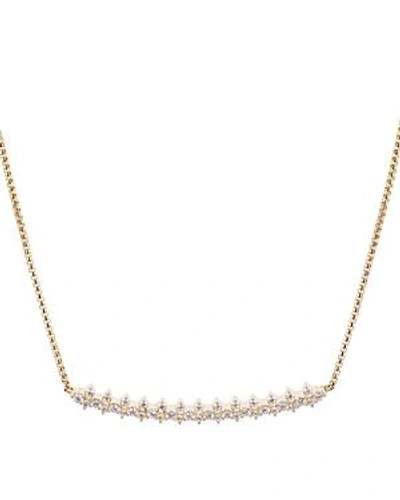 Nadri Aura Pave Curve Necklace, 16 In Gold