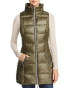 Fillmore Long Down Puffer Vest In Olive