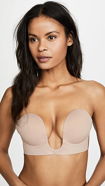 Fashion Forms Voluptuous U-plunge Self-adhesive Backless Strapless Bra In Nude