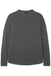 Theory Karenia Cashmere Knit Top In Heather Boulder