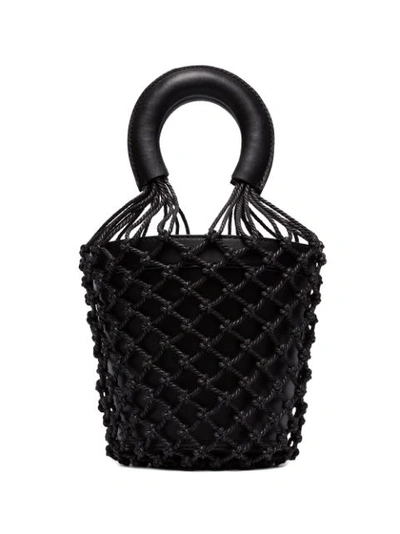 Staud Black Moreau Mini Leather Bucket Bag