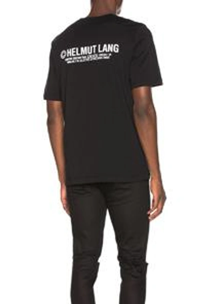 Helmut Lang Taxi Project London Tee In Black