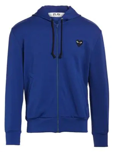 Comme Des Garçons Play Heart Patch Zipped Hoodie