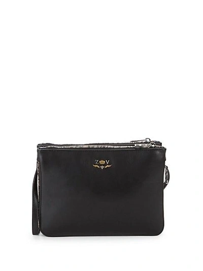 Zadig & Voltaire Clyde Leather Crossbody Bag In Black