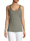 Monrow Scoop Tank Top In White