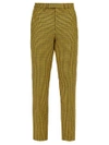 Raf Simons Slim-leg Houndstooth Wool Trousers In Yellow