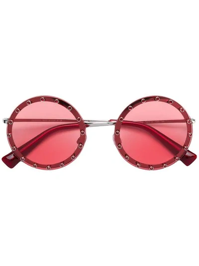 Valentino Eyewear  Garavani Round Sunglasses - Red