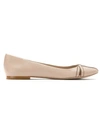 Sarah Chofakian Leather Ballerinas In Neutrals