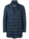 Herno Padded Straight-fit Coat - Blue