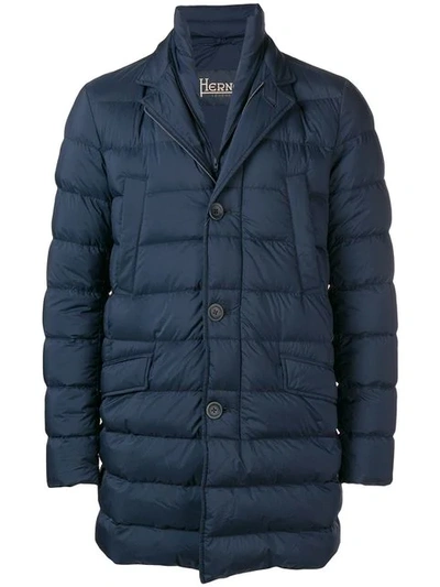 Herno Padded Straight-fit Coat - Blue