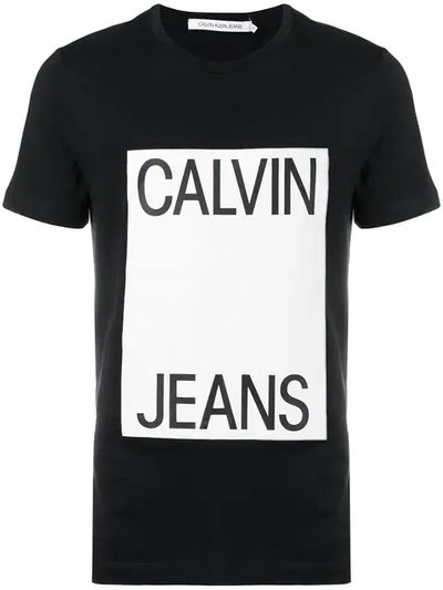 Calvin Klein Jeans Est.1978 Printed T In Black